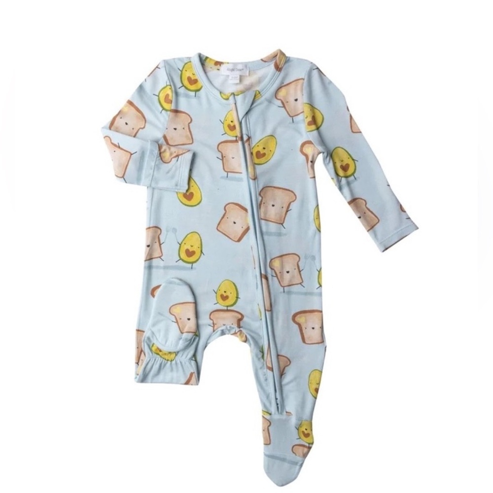 ANGEL DEAR Bamboo Avocado Toast Footie - NB